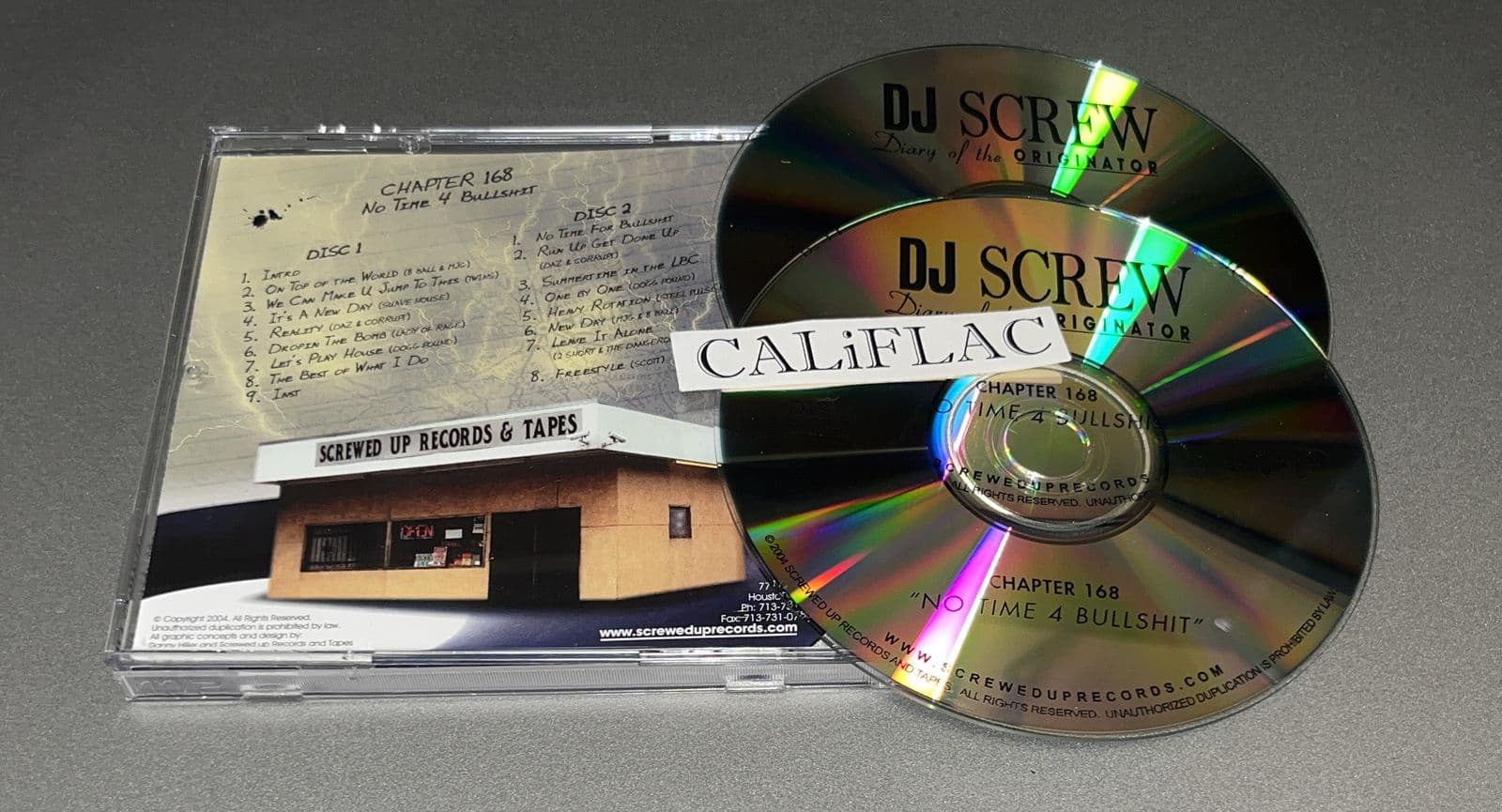 VA-DJ_Screw-Diary_Of_The_Originator_Chapter_168-No_Time_4_Bullshit-Reissue-2CDR-FLAC-2006-CALiFLAC