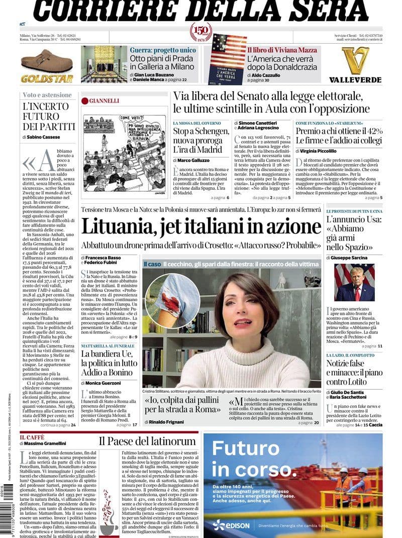 Il Corriere Della Sera - 16 September 2026 [IT]