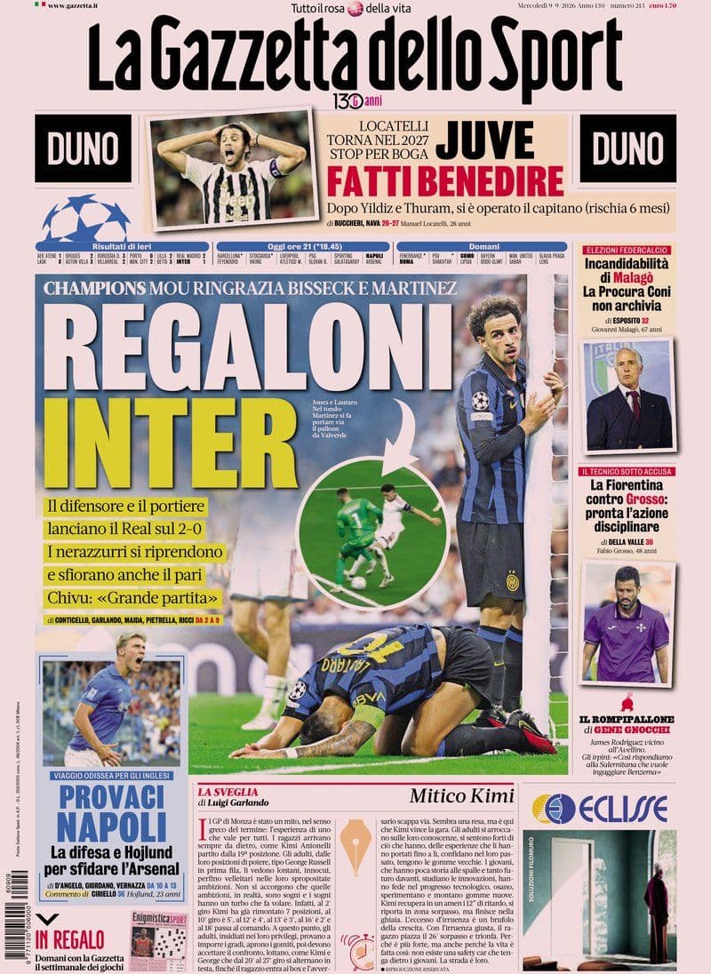 La Gazzetta Dello Sport - 9 September 2026 [IT]