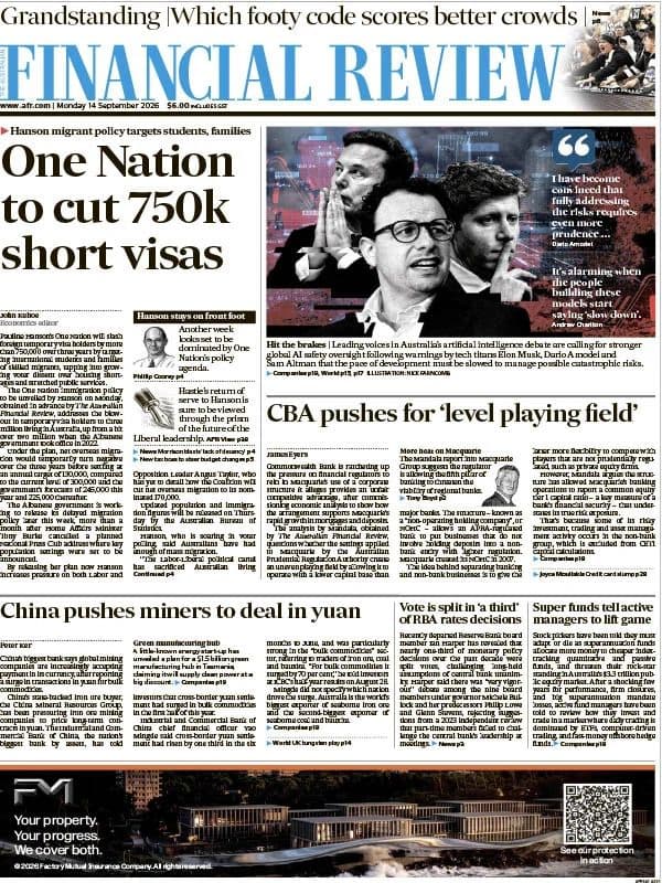 Australian Financial Review - 14 September 2026